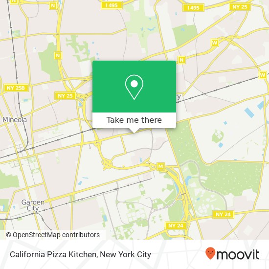 Mapa de California Pizza Kitchen