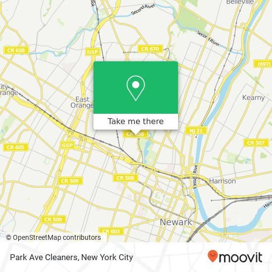 Park Ave Cleaners map