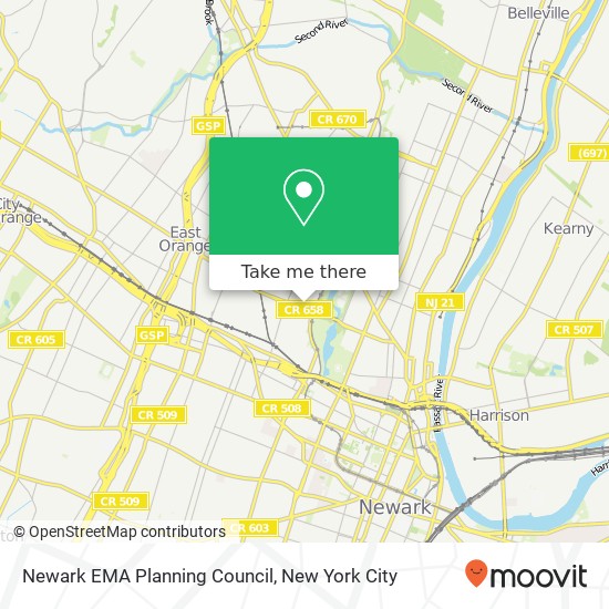 Newark EMA Planning Council map