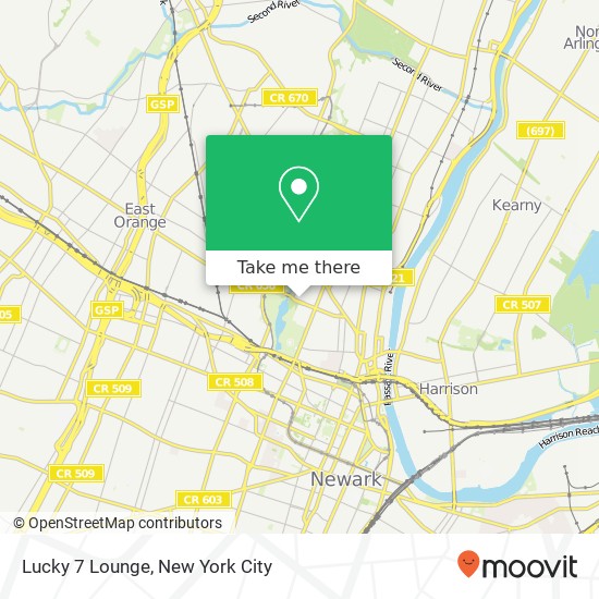 Lucky 7 Lounge map