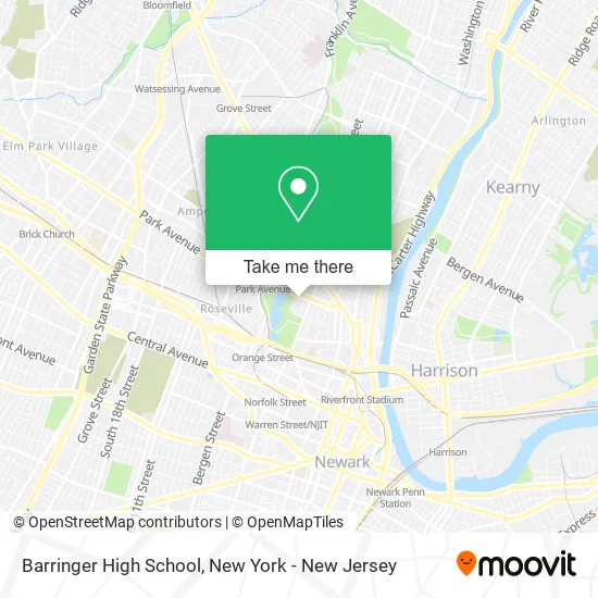Barringer High School map