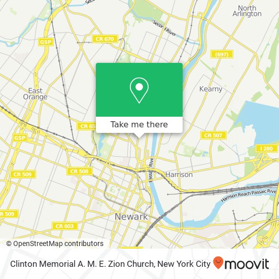 Mapa de Clinton Memorial A. M. E. Zion Church