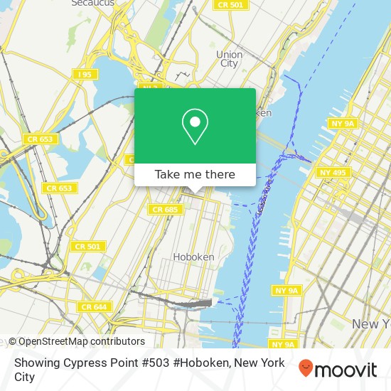 Mapa de Showing Cypress Point #503 #Hoboken