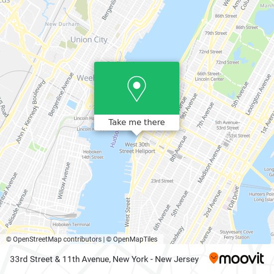 33rd Street & 11th Avenue map