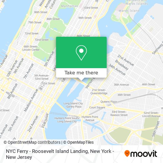 NYC Ferry - Roosevelt Island Landing map