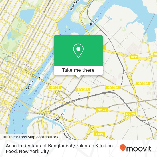 Mapa de Anando Restaurant Bangladesh / Pakistan & Indian Food