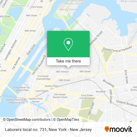 Laborers local no. 731 map
