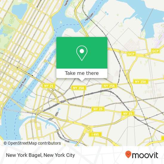 Mapa de New York Bagel