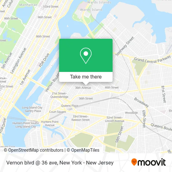 Vernon blvd @ 36 ave map