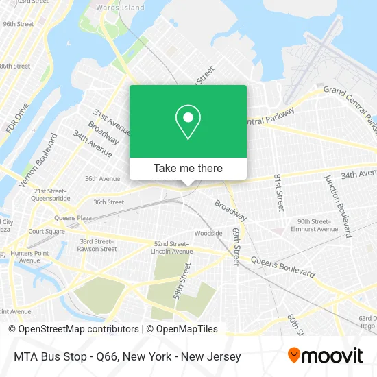 MTA Bus Stop - Q66 map