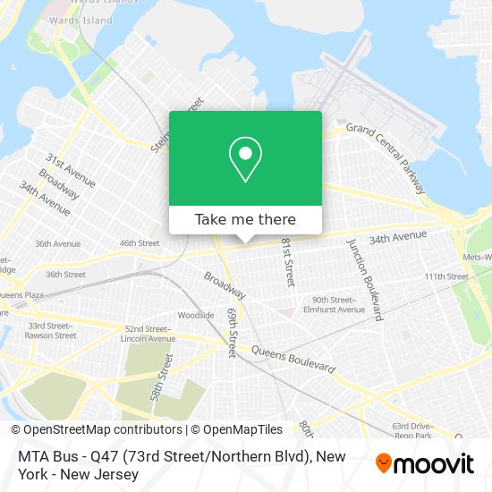 MTA Bus - Q47 (73rd Street / Northern Blvd) map
