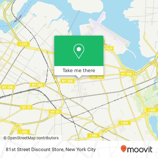 Mapa de 81st Street Discount Store
