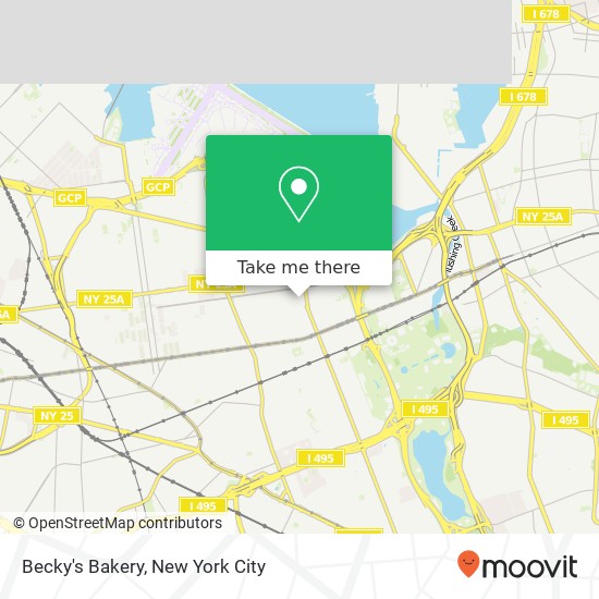 Becky's Bakery map