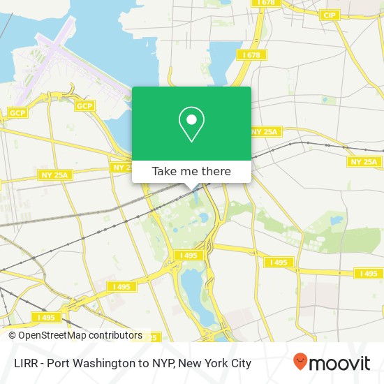 Mapa de LIRR - Port Washington to NYP