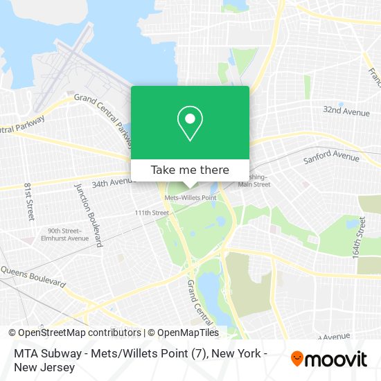 Mapa de MTA Subway - Mets / Willets Point (7)