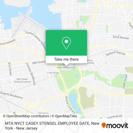 MTA NYCT CASEY STENGEL EMPLOYEE GATE map