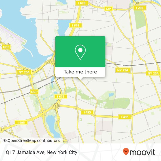 Q17 Jamaica Ave map