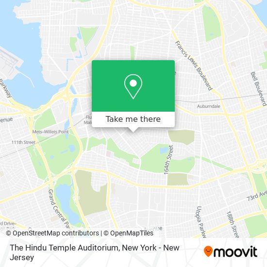 The Hindu Temple Auditorium map