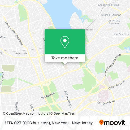 MTA Q27 (QCC bus stop) map