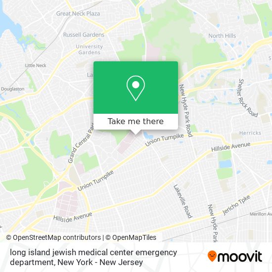 Mapa de long island jewish medical center emergency department