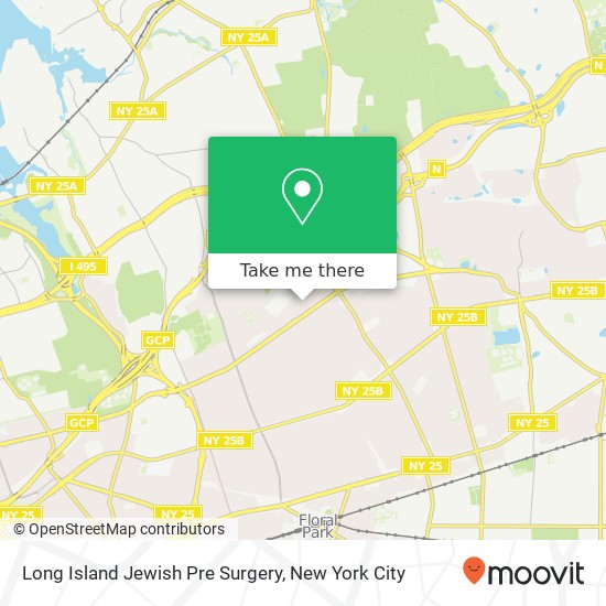 Long Island Jewish Pre Surgery map