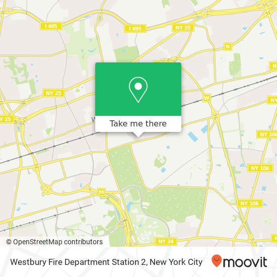 Westbury Fire Department Station 2 map