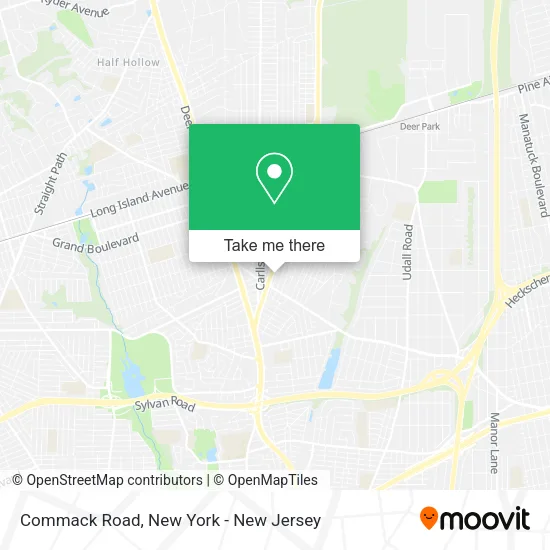 Commack Road map