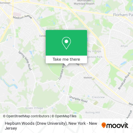 Hepburn Woods (Drew University) map