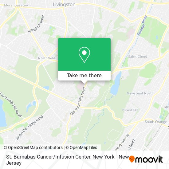 Mapa de St. Barnabas Cancer / Infusion Center