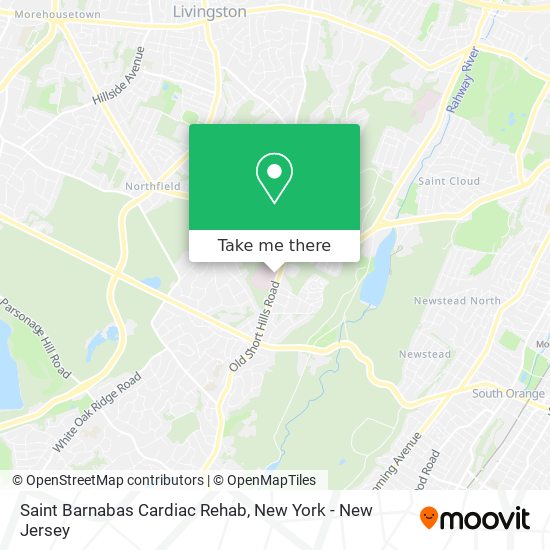 Saint Barnabas Cardiac Rehab map