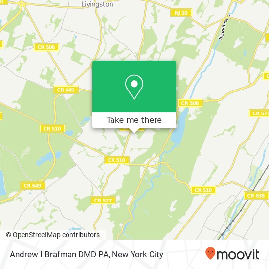 Andrew I Brafman DMD PA map