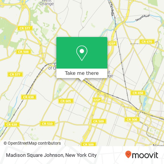 Mapa de Madison Square Johnson