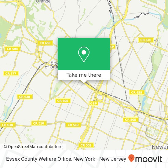 Essex County Welfare Office map