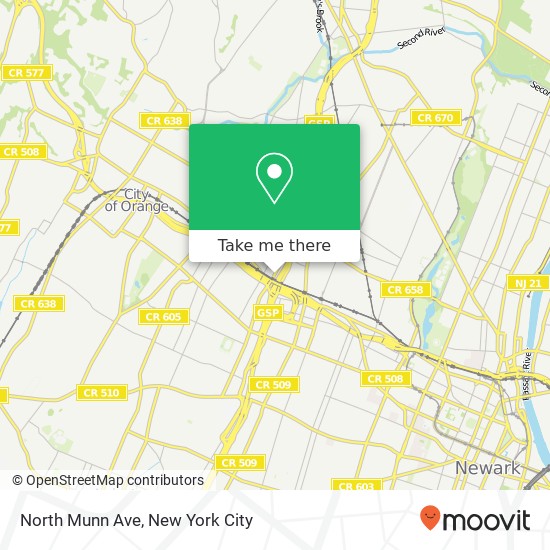 North Munn Ave map