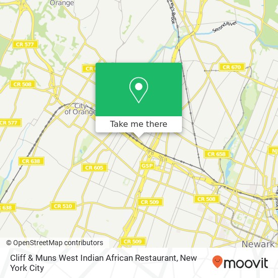 Cliff & Muns West Indian African Restaurant map