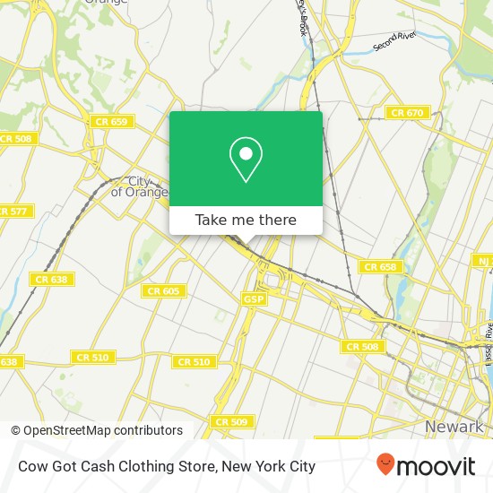 Mapa de Cow Got Cash Clothing Store