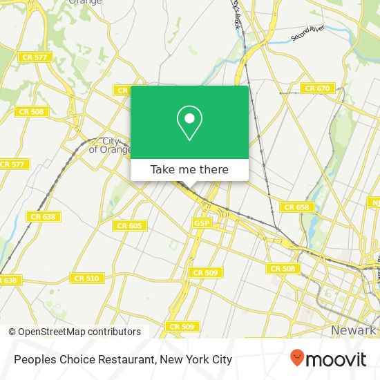 Mapa de Peoples Choice Restaurant