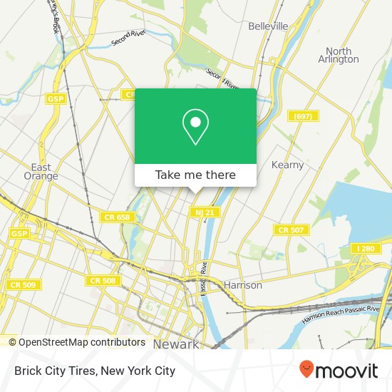 Brick City Tires map