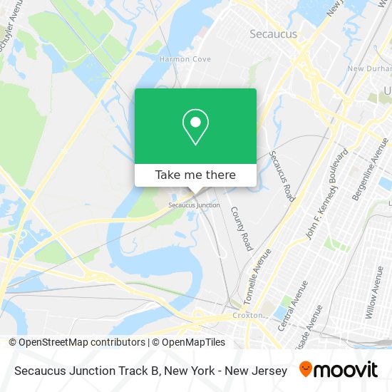 Mapa de Secaucus Junction Track B