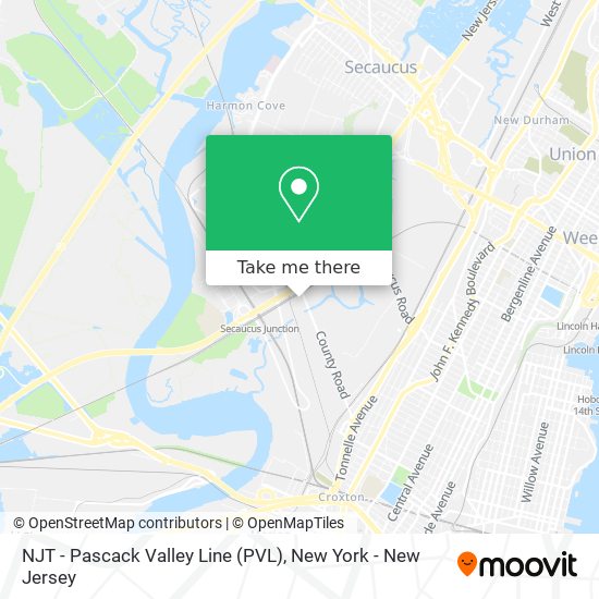 Mapa de NJT - Pascack Valley Line (PVL)