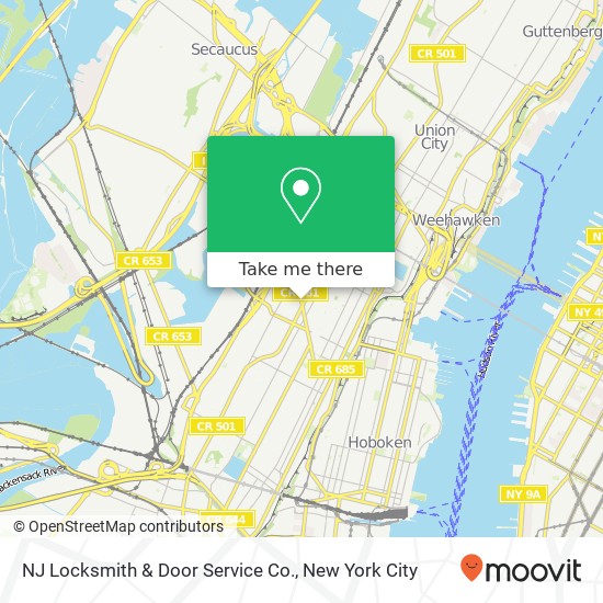 NJ Locksmith & Door Service Co. map