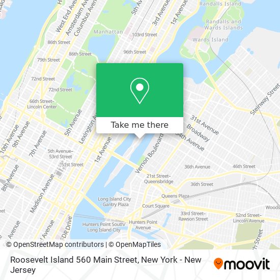 Roosevelt Island 560 Main Street map