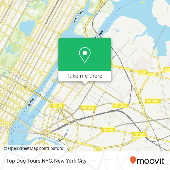 Top Dog Tours NYC map