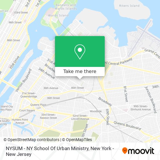 NYSUM - NY School Of Urban Ministry map