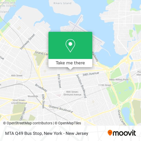 MTA Q49 Bus Stop map
