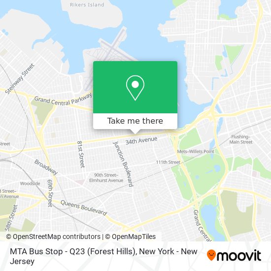 Mapa de MTA Bus Stop - Q23 (Forest Hills)