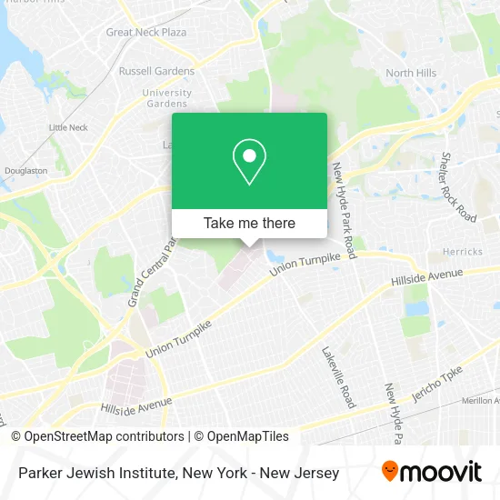 Parker Jewish Institute map