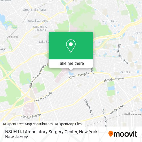 Mapa de NSUH LIJ Ambulatory Surgery Center