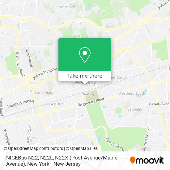 Mapa de NICEBus N22, N22L, N22X (Post Avenue / Maple Avenue)