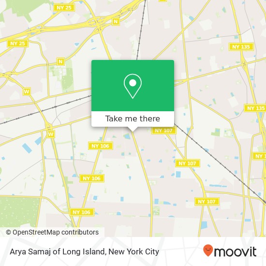 Arya Samaj of Long Island map